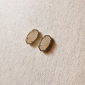 Kendra Scott Ellie Iridescent Gold Drusy Earrings